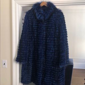Real Silver Fox Fur Coat